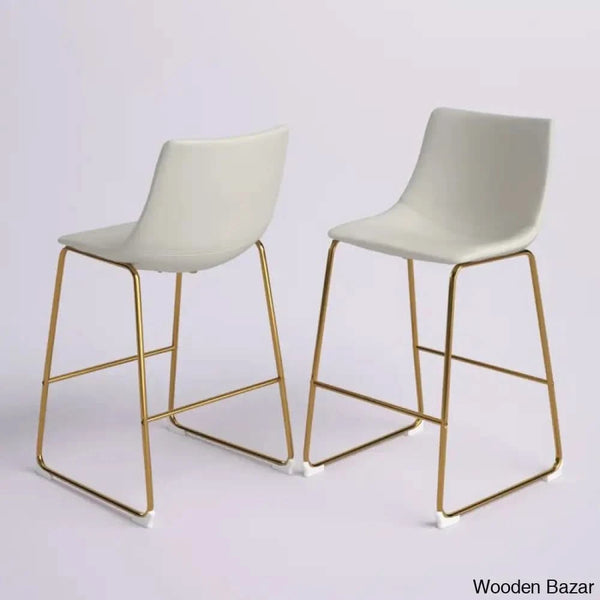 Eve Swivel Upholstered 25.75’’ Counter And Bar Stool With Metal Frame (Set Of 2)