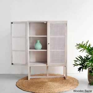 Fallstaff Solid Wood Gili Tall Cabinet Wardrobe - Wooden Bazar