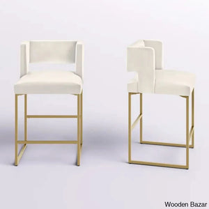 Farnsworthu Upholstered 27’’ Counter And Bar Stool With Metal Frame (Set Of 2)