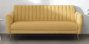 Luxurious Camel yellow fabric 3-seater Sofa The Ultimate Trendy Furniture For Stylish Living Spaces
