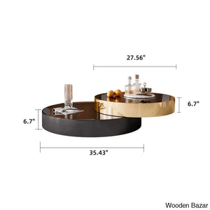 Flash Glass Top Nesting Coffee Table And Center Table