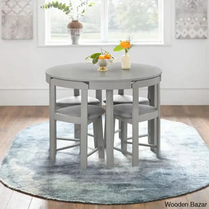 Fleetwood Modern 4 Seater Dining Table Set - Wooden Bazar