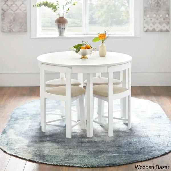 Fleetwood Modern 4 Seater Dining Table Set - Wooden Bazar