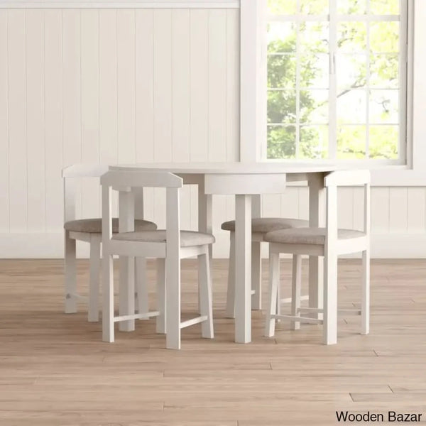 Fleetwood Modern 4 Seater Dining Table Set - Wooden Bazar