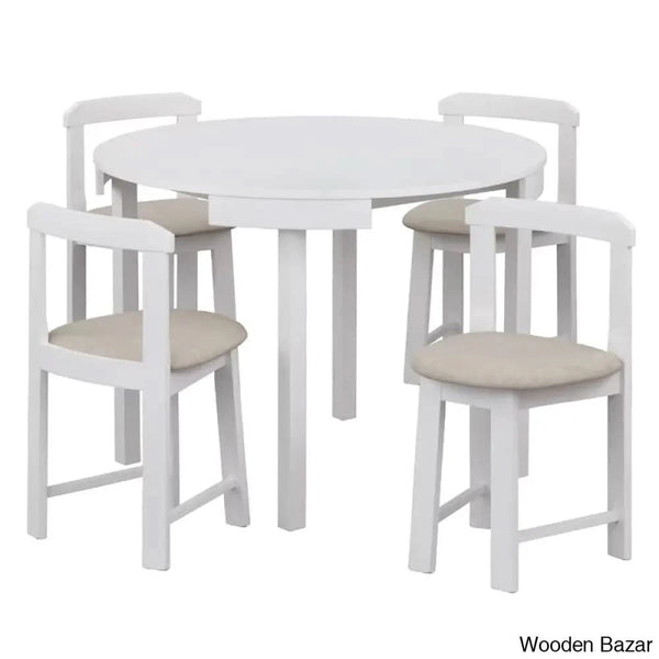 Fleetwood Modern 4 Seater Dining Table Set - Wooden Bazar