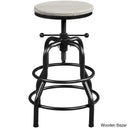 Forg Swivel Solid Wood Adjustable Height Counter And Bar Stool Gray / 1 Piece