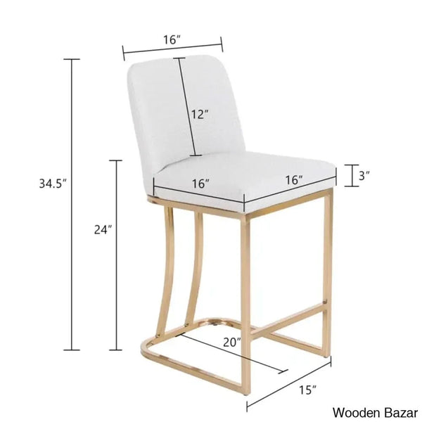 Forsythx Swivel Upholstered 24’’ Counter And Bar Stool With Metal Frame