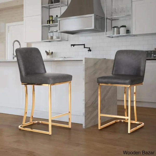 Forsythx Swivel Upholstered 24’’ Counter And Bar Stool With Metal Frame