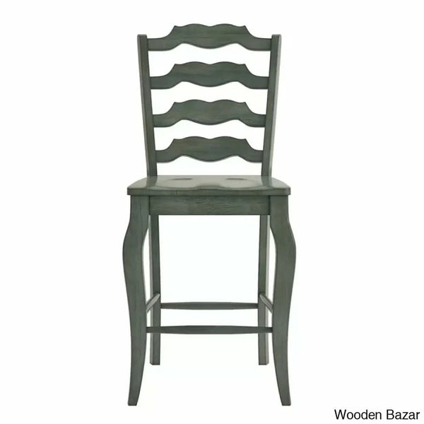 Fortvilled Swivel Solid Wood Counter And Bar Stool (Set Of 2)