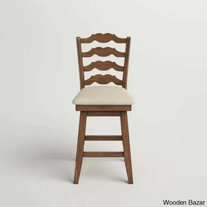 Fortvillek Swivel Upholstered Counter And Bar Stool With Solid Wood Frame