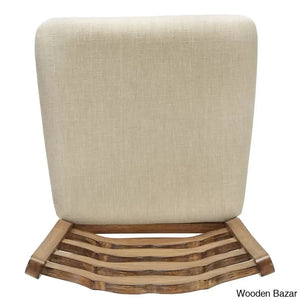 Fortvillek Swivel Upholstered Counter And Bar Stool With Solid Wood Frame