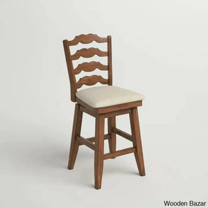 Fortvillek Swivel Upholstered Counter And Bar Stool With Solid Wood Frame