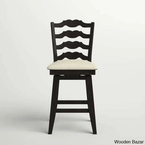 Fortvillek Swivel Upholstered Counter And Bar Stool With Solid Wood Frame