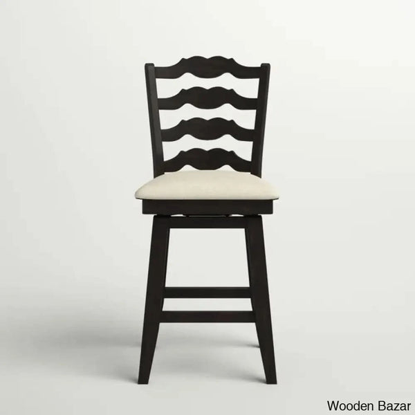 Fortvillek Swivel Upholstered Counter And Bar Stool With Solid Wood Frame