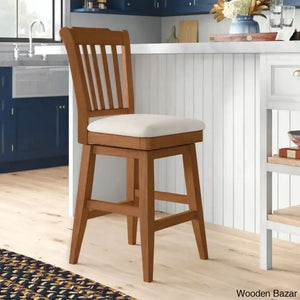 Fortvillel Swivel Upholstered Counter And Bar Stool Oak / Bar (29” Seat Height)