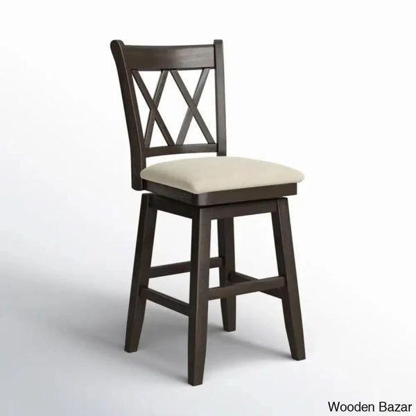 Fortvillen Swivel Upholstered Counter And Bar Stool Antique Black /