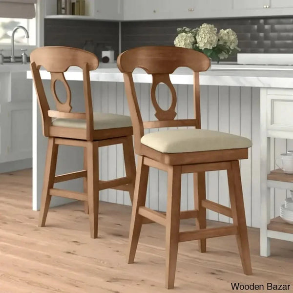 Fortvillez Swivel Upholstered Counter And Bar Stool