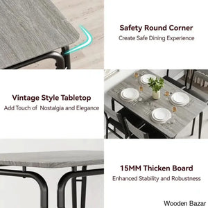 Gary Luxury 4 Seater Dining Table Set For Homes