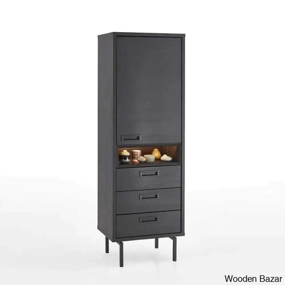 Gaurd Modern Solid Wood Small Storage Cabinet Almirah Wardrobe