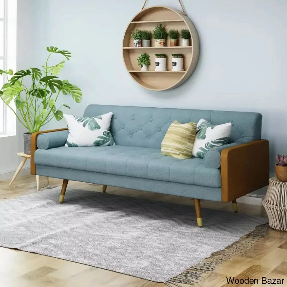 Genesis Modish Mid-Century Modern Sofa In Sleek Design Meets Timeless Comfort Beige