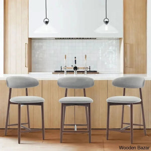 Geor Swivel Upholstered 25’’ Counter And Bar Stool With Solid Wood Frame
