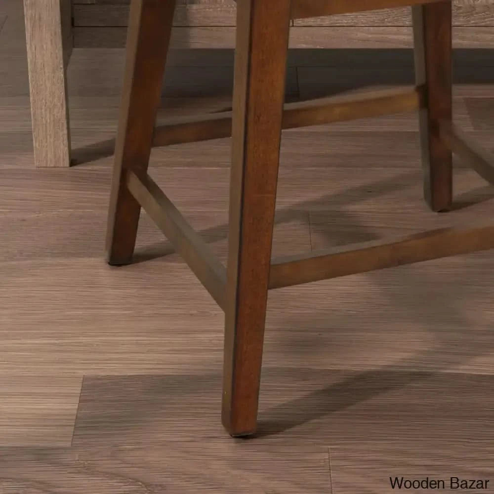 Georg 26’’ Swivel Upholstered Counter Stool (Set Of 2) Brown / 2 Piece