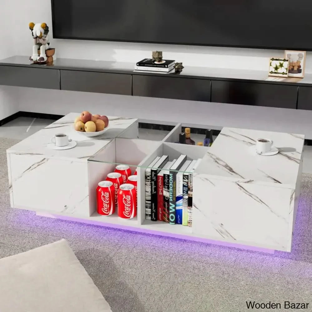 Gonaglen Coffee And Center Table With Storage White