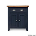 Granded Solid Wood Small Cabinet With 2 Door 1 Drawer - Wooden Bazar Blue