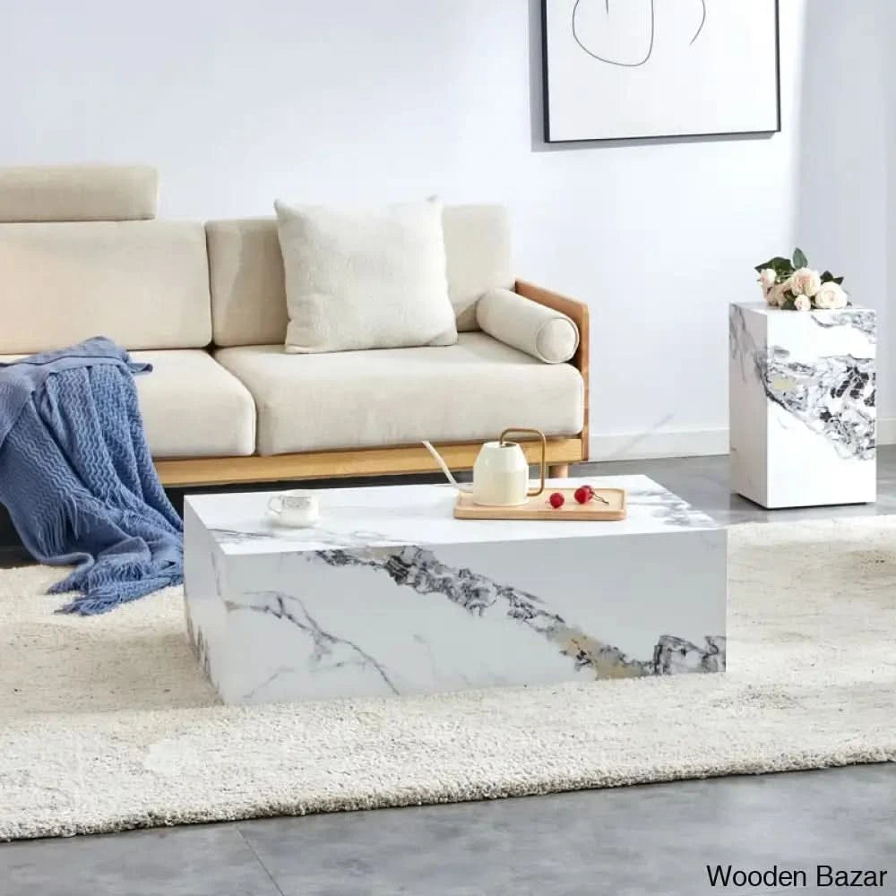 Granisony Coffee And Center Table White