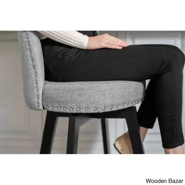 Griggstownz Swivel Upholstered 26’’ Counter Stool (Set Of 2)