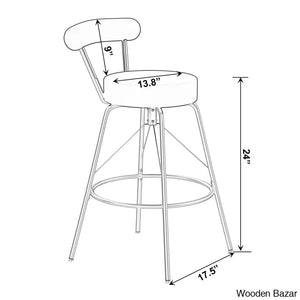 Grotoni Swivel Upholstered Counter And Bar Stool With Metal Frame (Set Of 2)