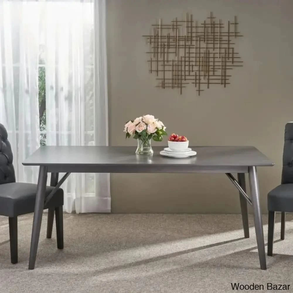 Grove New Exotic Teak Wood Dining Table For 6 - Wooden Bazar Brown