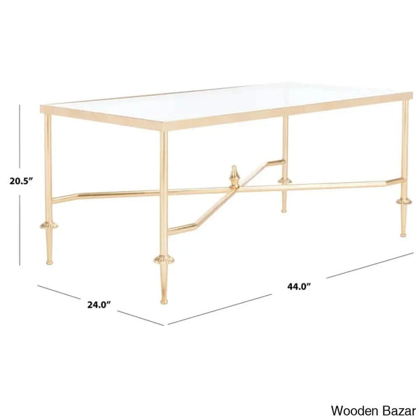 Gruffuddo Glass Top Coffee And Center Table