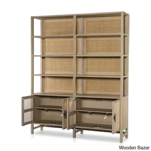 Guinness Enduring Elegance Solid Wood Caprice Wide Bookshelf - Wooden Bazars