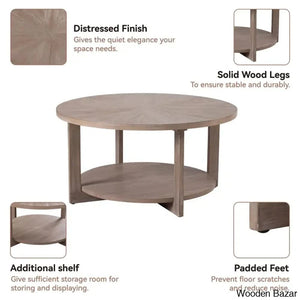 Gunnisoni Cross Legs Coffee And Center Table With Storage