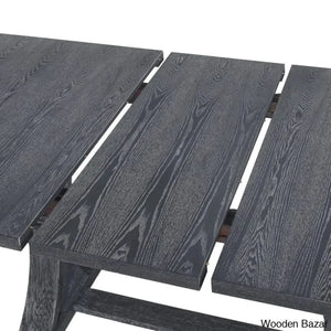 Hadden 6 Seater Wooden Solid Wood Trestle Dining Set