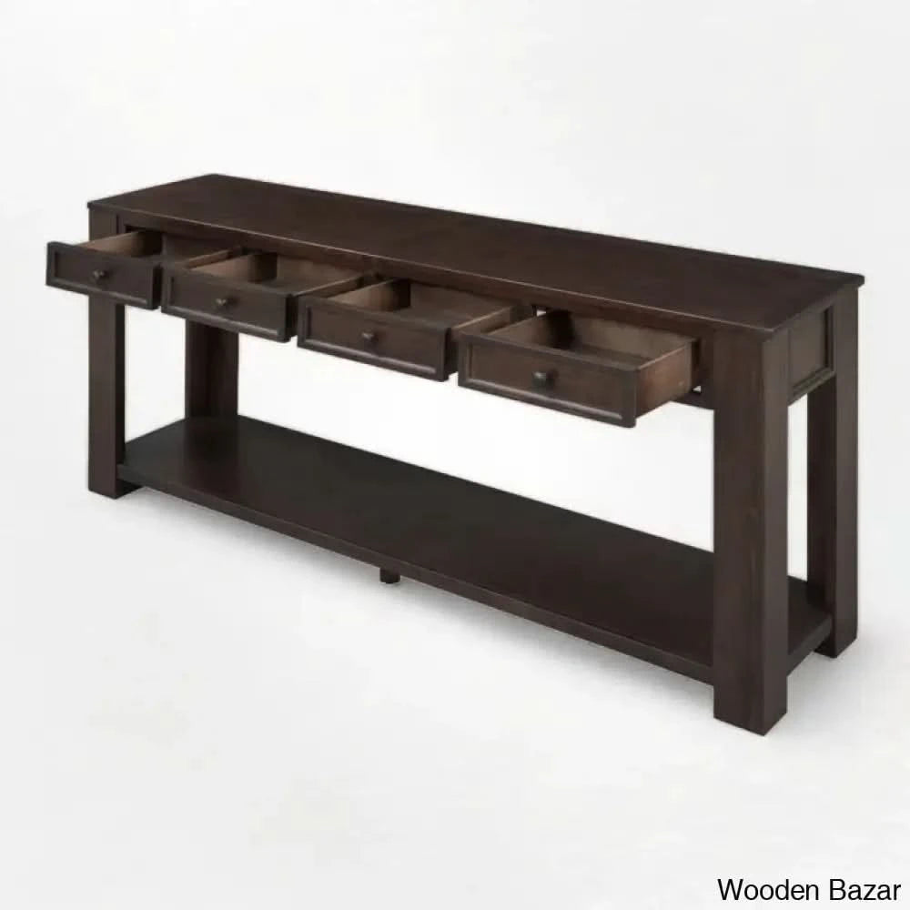 Light Mango Wood Side Table - Console Table