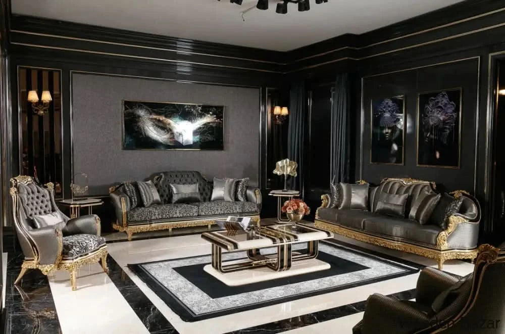 Luxury Sofa Set With Center Table