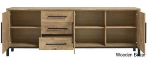 Heering Modern Wave Living Room Furniture Set In Wooden