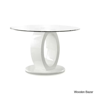 Herry New 4 Seater Pedestal Dining Table Set - Wooden Bazar
