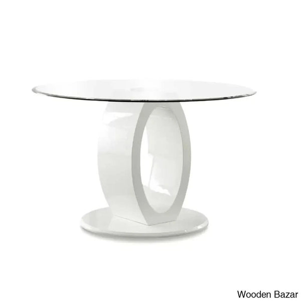 Herry New 4 Seater Pedestal Dining Table Set - Wooden Bazar