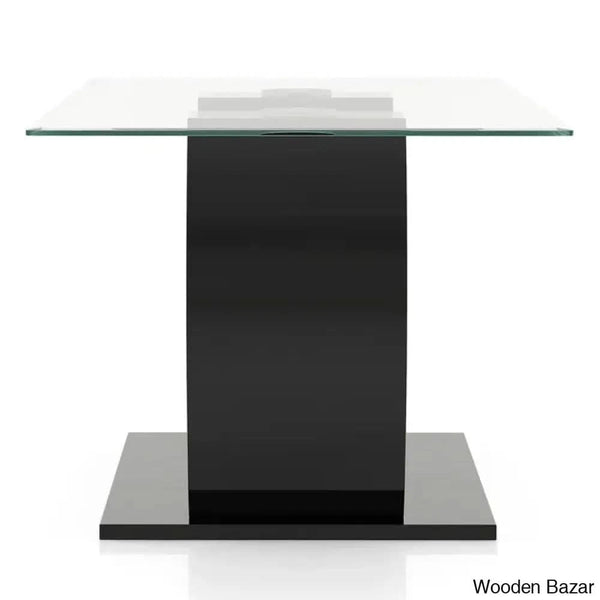 Herry New 4 Seater Pedestal Dining Table Set - Wooden Bazar