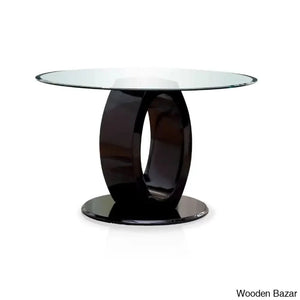 Herry New 4 Seater Pedestal Dining Table Set - Wooden Bazar