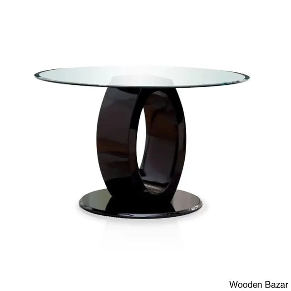 Herry New 4 Seater Pedestal Dining Table Set - Wooden Bazar