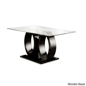 Herry New 4 Seater Pedestal Dining Table Set - Wooden Bazar