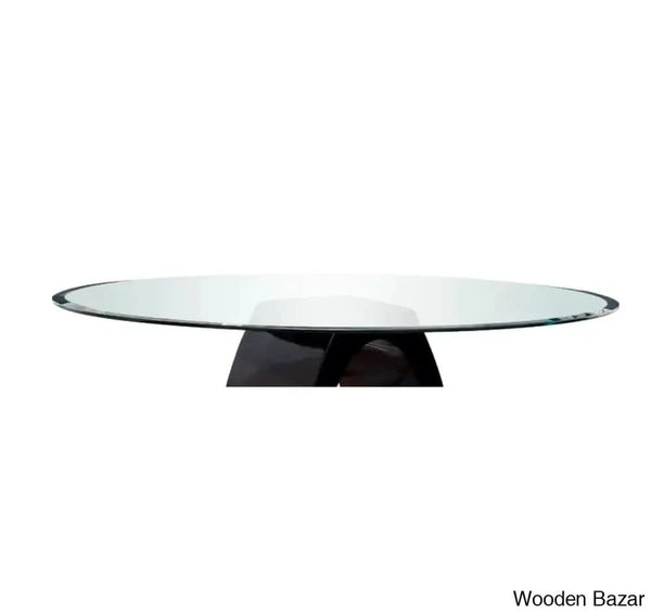 Herry New 4 Seater Pedestal Dining Table Set - Wooden Bazar