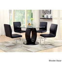 Herry New 4 Seater Pedestal Dining Table Set - Wooden Bazar Black /
