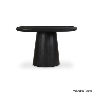 Hettie Dining Table Stylishly Crafted In Solid Wood Black