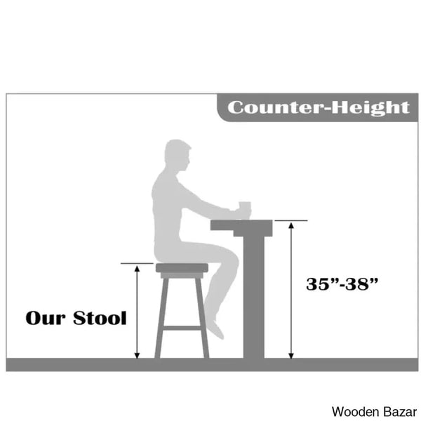 Hialmaro Swivel Counter And Bar Height Stool Farmhouse Open Back Padded Cushion Wood Kitchen Chairs