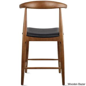 Hialmaro Swivel Counter And Bar Height Stool Farmhouse Open Back Padded Cushion Wood Kitchen Chairs